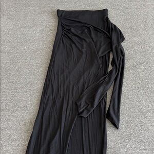 ASOS Black Maxi Maternity Wrap Skirt